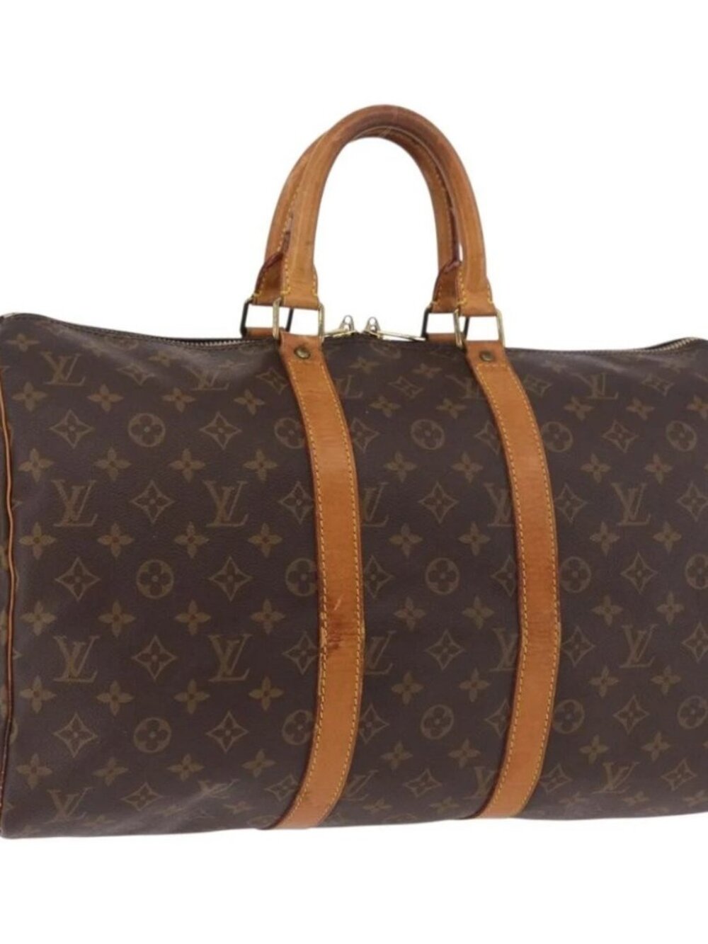 LOUIS VUITTON Monogram Keepall 45 Boston Bag M41428 LV Auth 187787